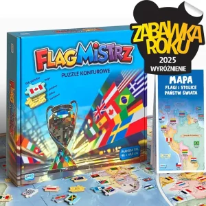 Puzzle konturowe Flagmistrz. Flagi i stolice...