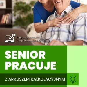 Senior pracuje z arkuszem kalkulacyjnym