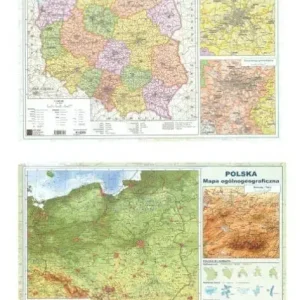 Mapa Polski A2 Dwustronna laminowana ART-MAP