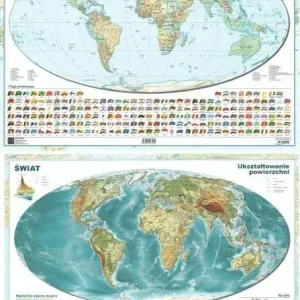 Mapa świata A2 Dwustronna ścienna ART-MAP