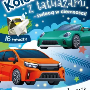 Kolorowanka z tatuażami - świecą w ciemności! Samochody osobowe