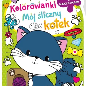 Mój śliczny kotek. Kolorowanka z wykrojnikiem