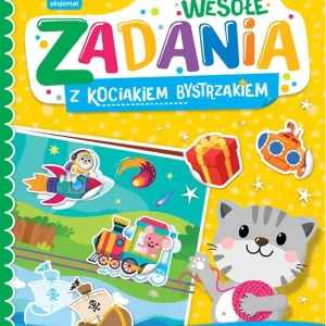 Wesołe zadania z kociakiem bystrzakiem. Aktywizująca książeczka z naklejkami 4+