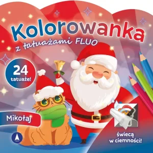 Mikołaj. Kolorowanka z tatuażami FLUO