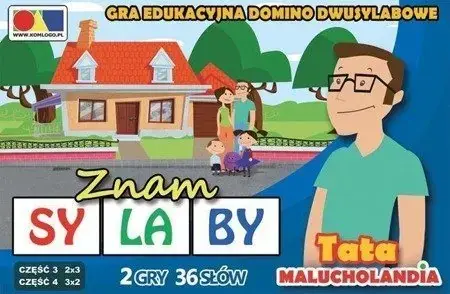 Gra domino Znam sylaby Cz.3 i 4 - zestaw Tata