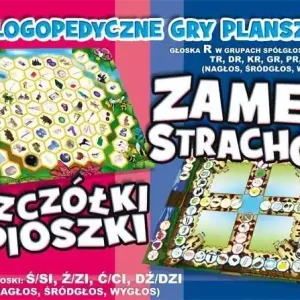 Zamek Strachów Pszczółki Śpioszki Logopedyczne gry planszowe