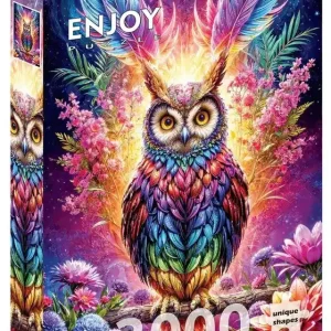 Puzzle 3000 Kolorowa sowa