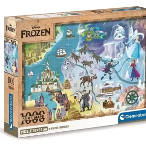 Puzzle 1000 compact Disney maps Frozen