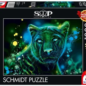 Puzzle 1000 PQ Sheena Pike zielono-niebieska Pantera 112325