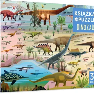 Książka i puzzle Dinozaury 300 elementów