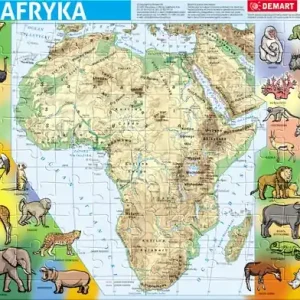 Puzzle 72 ramkowe Afryka mapa fizyczna