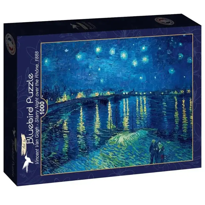 Puzzle 1000 Gwiaździsta noc nad Ronem, Van Gogh