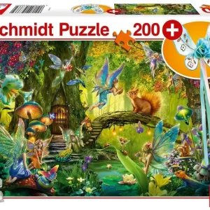 Puzzle 200 Leśne wróżki + różdżka G3