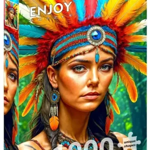 Puzzle 1000 Kobieta w pióropuszu