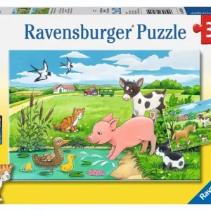 Puzzle 2x12 Baby Farm Animals