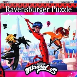 Puzzle XXL 100 Biedronka i czarny kot