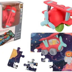 Auto puzzle Przygoda drogowa samolot