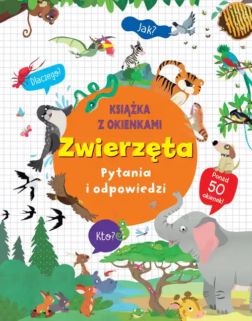 Zwierzęta Pytania i odpowiedzi. Książka z okienkami